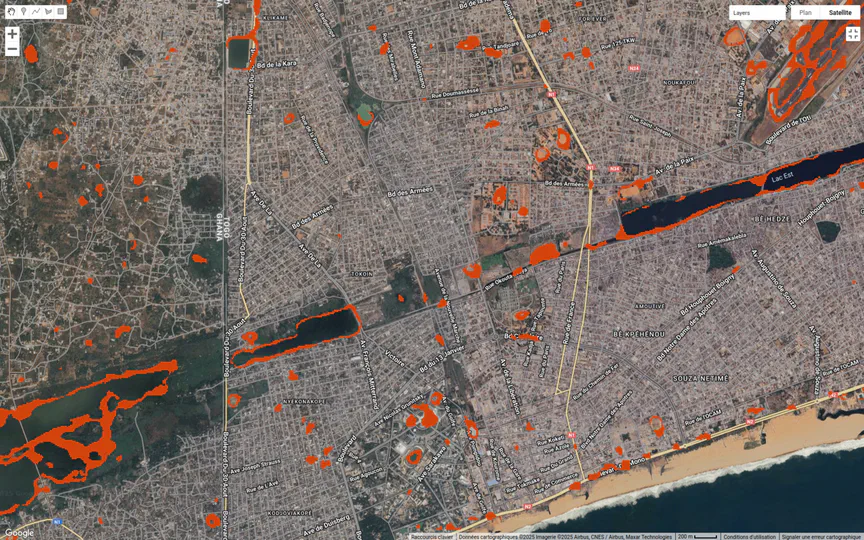 Mapping the Invisible: Flood Impact Analysis over Lomé (May 2024)